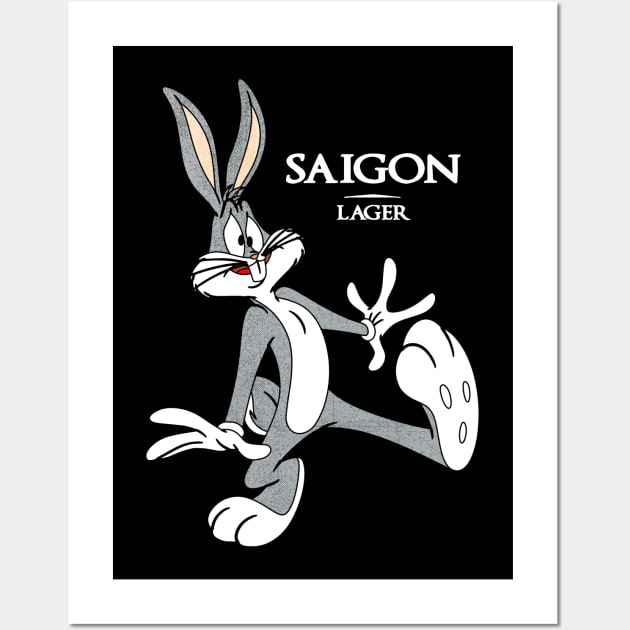 saigon lager bunny Wall Art by okefandi